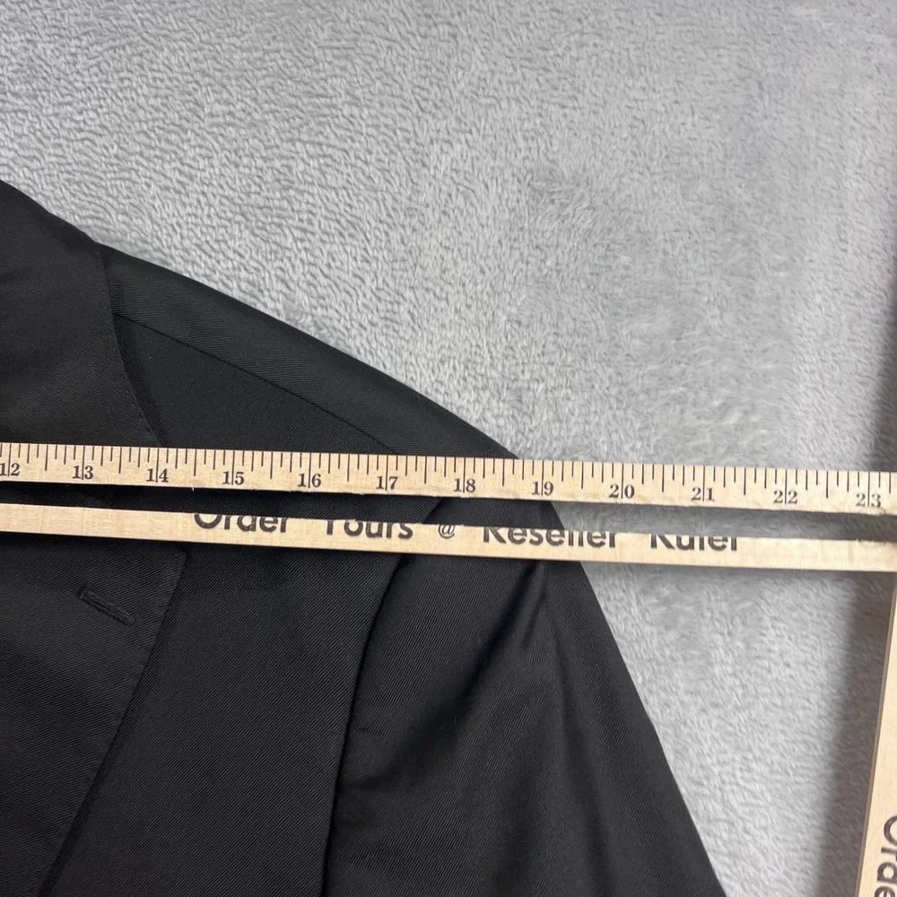 Peter Millar Mens 38R Black 100% Wool 2 Button Blazer Sport Coat Jacket CA00429